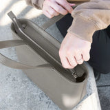 Zip Mini Tote, Taupe