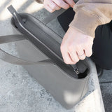 拉鍊迷你托特包,深灰色