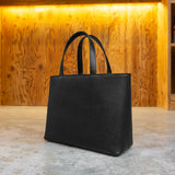 皮革迷你托特包,黑色