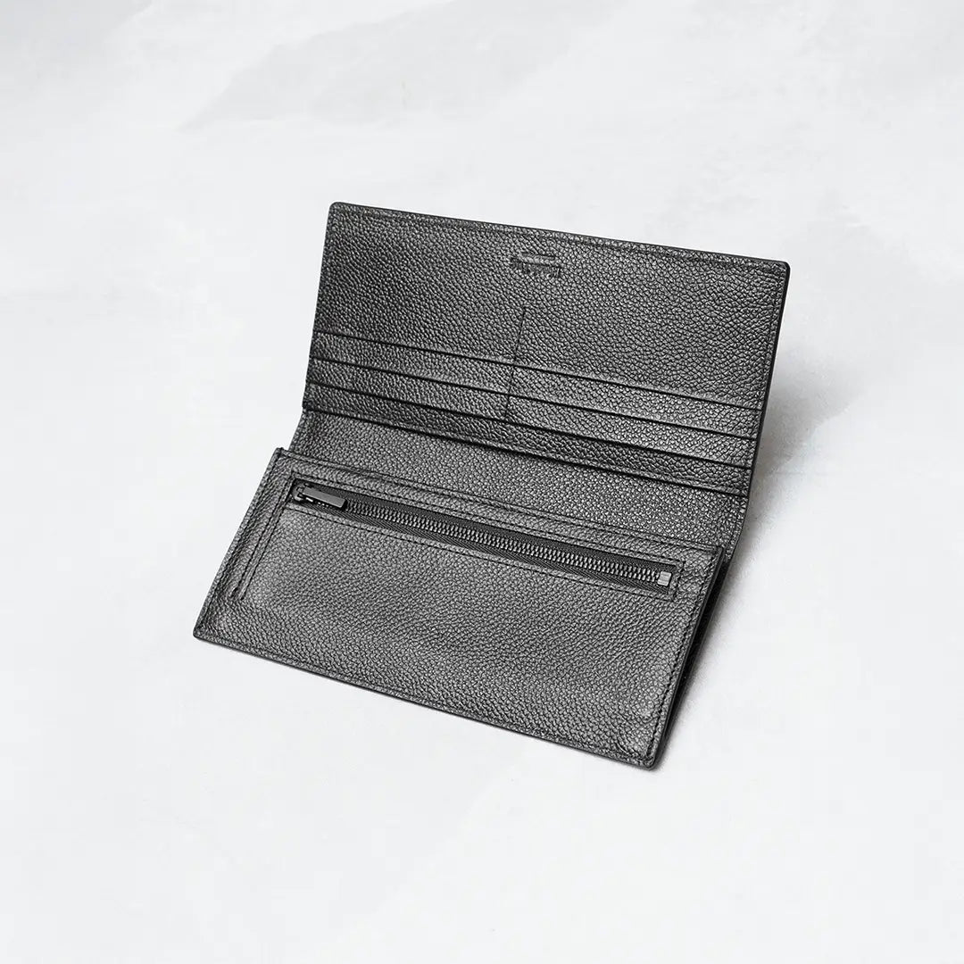Long Wallet Black Zip