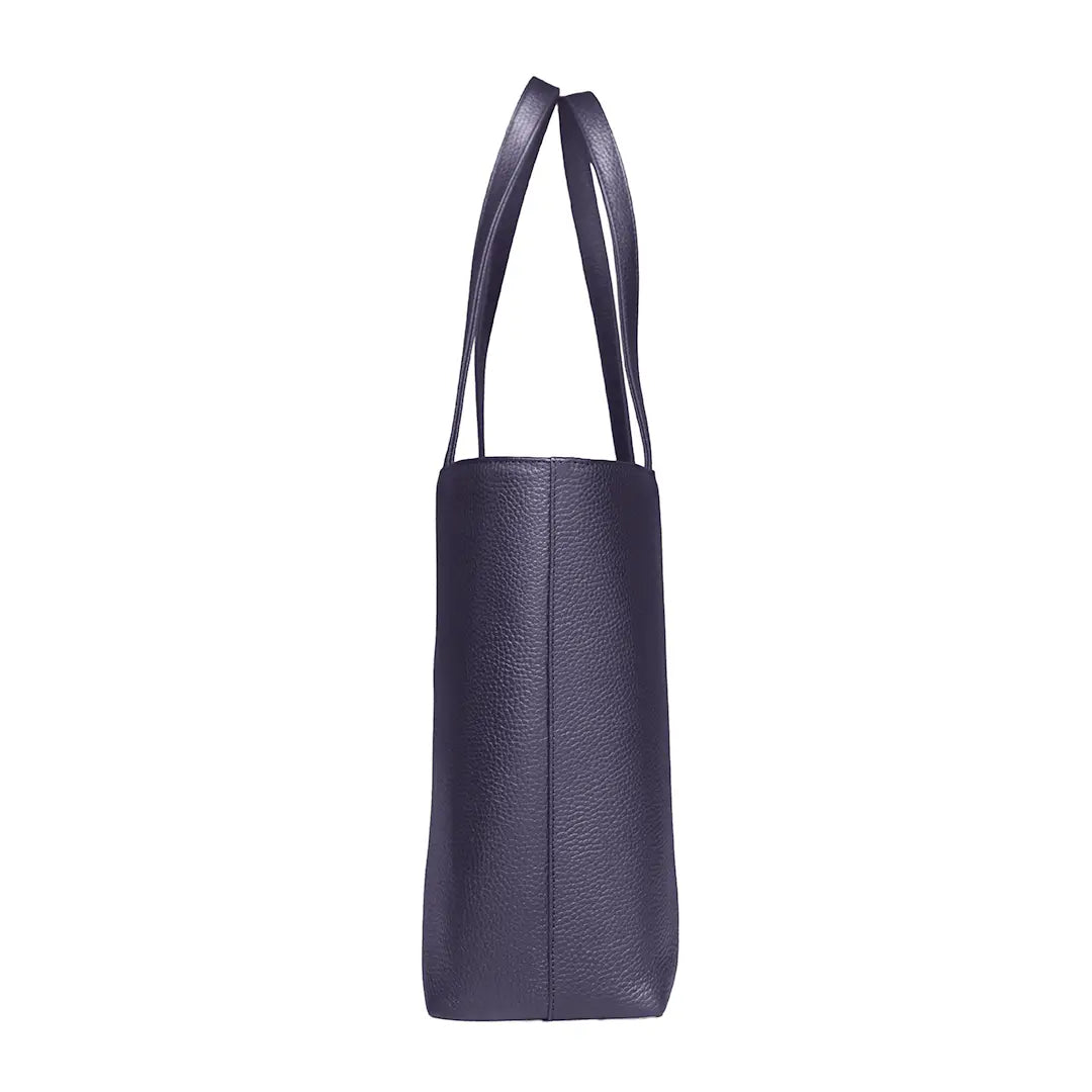 Navy Leather Tote