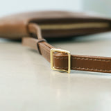 Leather sacoche, antique brown