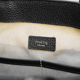 皮革迷你托特包,黑色