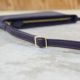 Navy Leather Sacoche