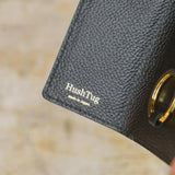 Pure Shrink Leather Key Case, Black