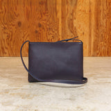 Navy Leather Sacoche