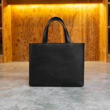 皮革迷你托特包,黑色