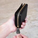 Pure Shrink Leather Medium Wallet Black