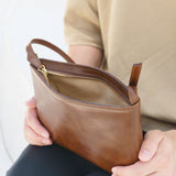 Leather sacoche, antique brown