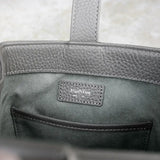 Drawstring Leather Bag Black