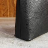 皮革迷你托特包,黑色