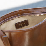 Leather sacoche, antique brown