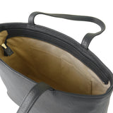 防水皮革手提包,黑色