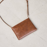 Leather sacoche, antique brown