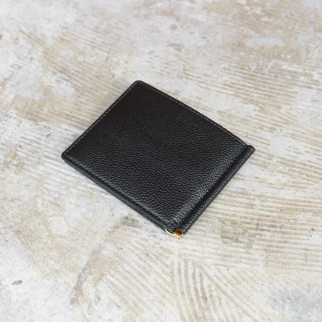 純縮水皮革錢夾(黑色)