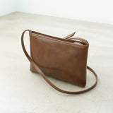 Leather sacoche, antique brown