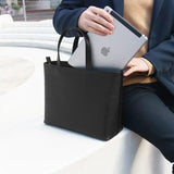 皮革迷你托特包,黑色