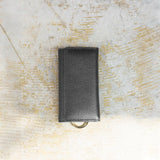 Pure Shrink Leather Key Case, Black