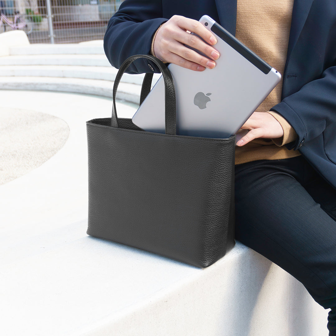 レザーミニトート ブラック