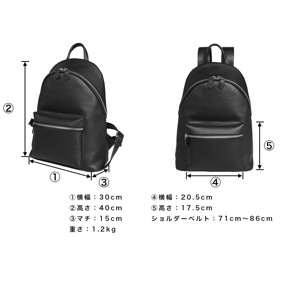 ジップデイパック ブラック