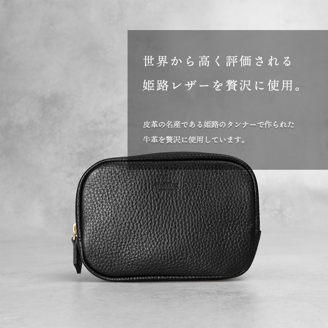 スクエアポーチ ブラック