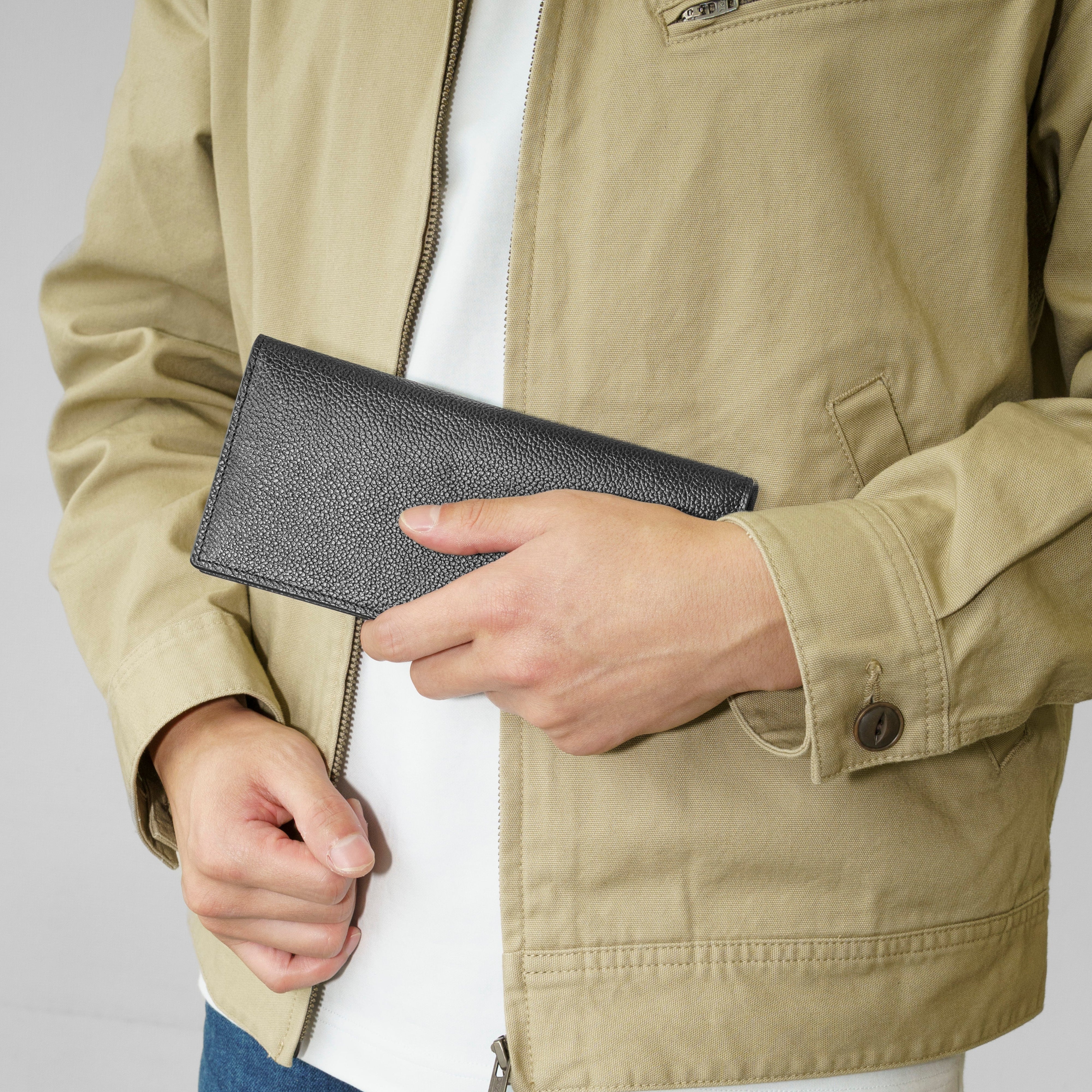 Long Wallet Black Zip
