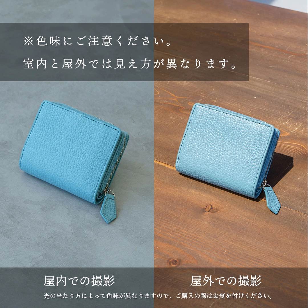 中型純縮水皮革皮夾 黑色