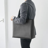 防水皮革手提包,黑色