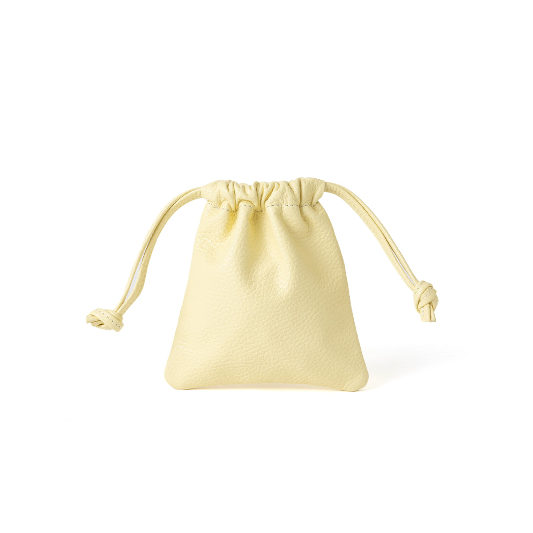 Drawstring Pouch S Cream Yellow
