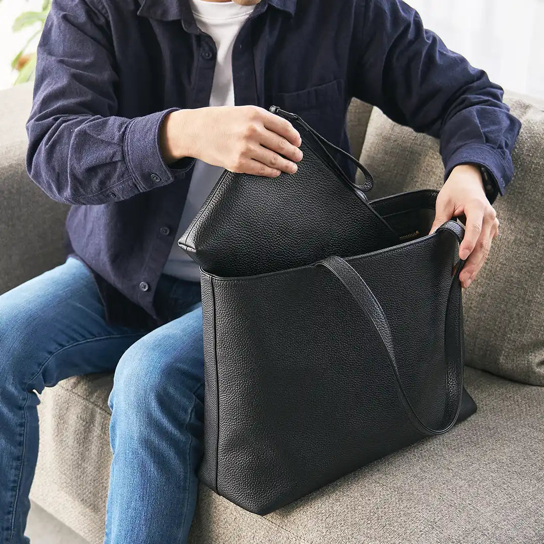 レザートート ブラック