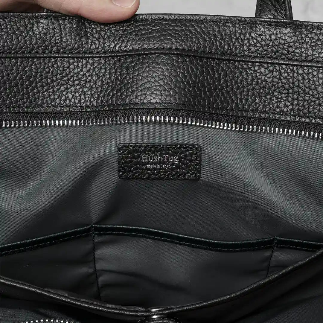 2WAYレザーヘルメットバッグL ブラック
