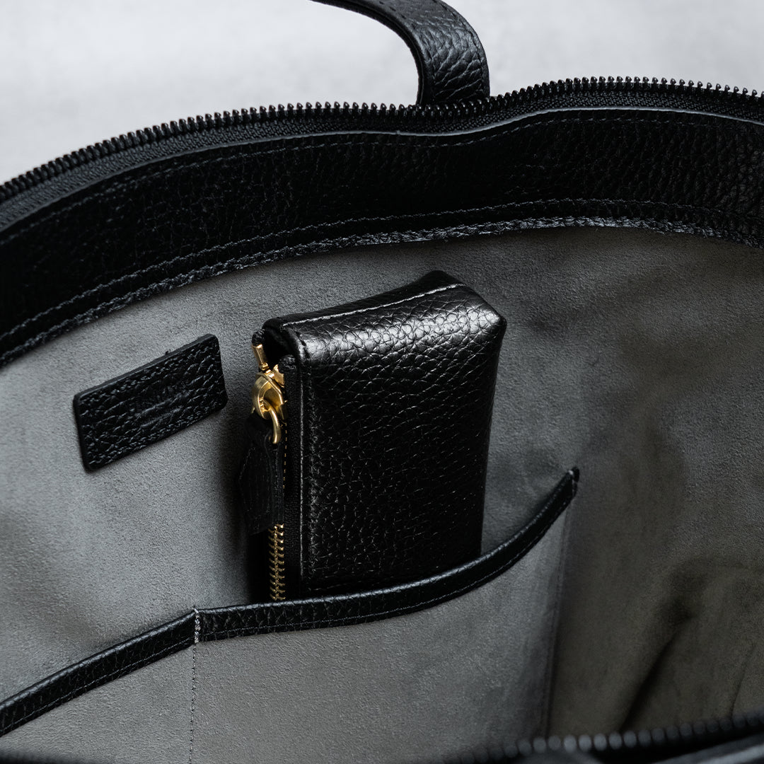 Leather Pen Case - Black