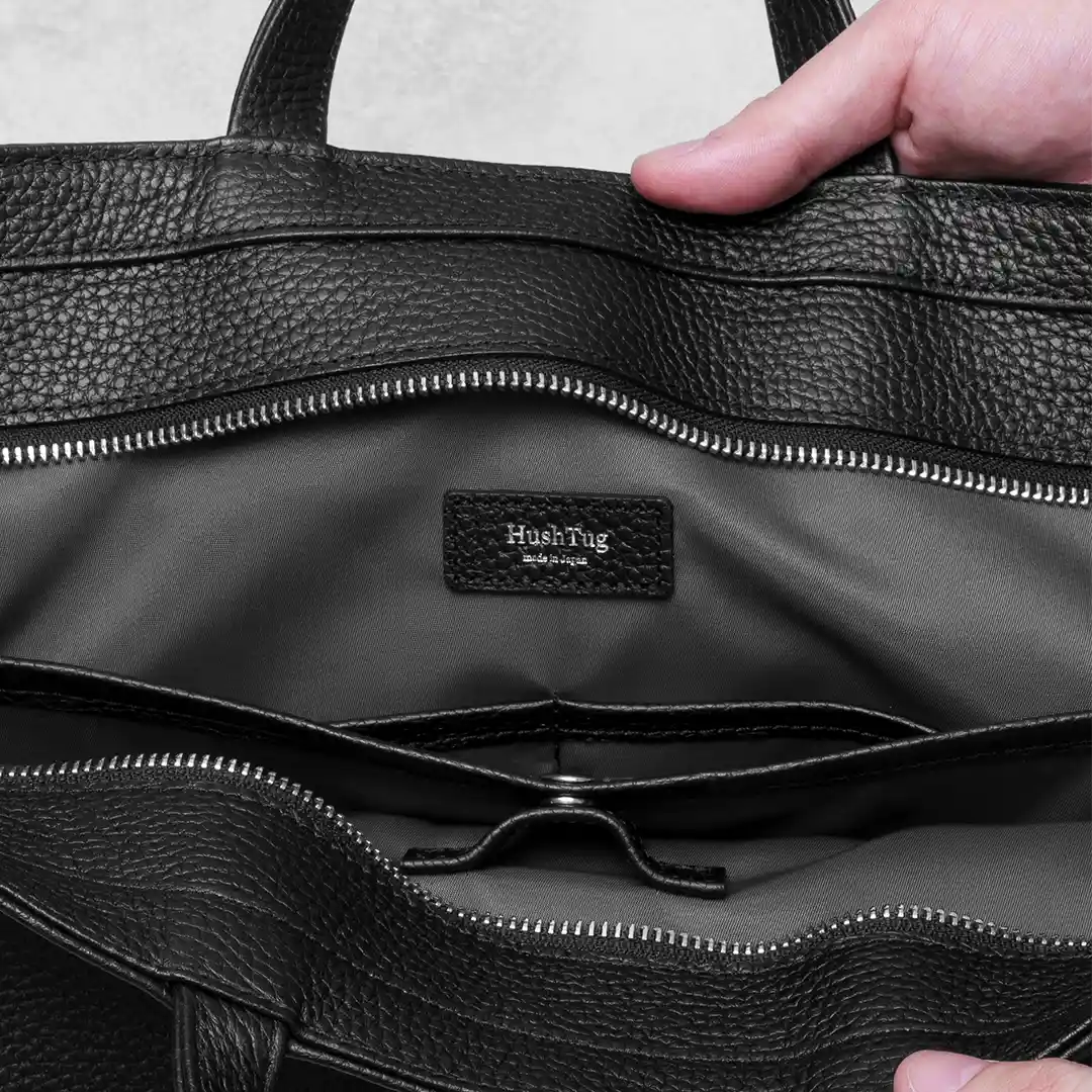 2WAYレザーヘルメットバッグM ブラック