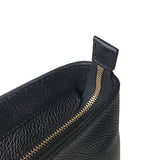 防水皮革手提包,黑色