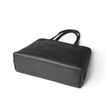 防水皮革手提包,黑色