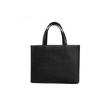 皮革迷你托特包,黑色