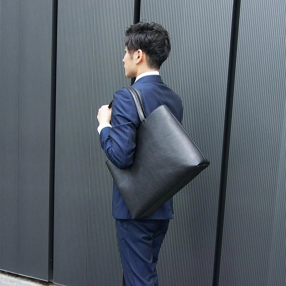 防水レザートート ブラック