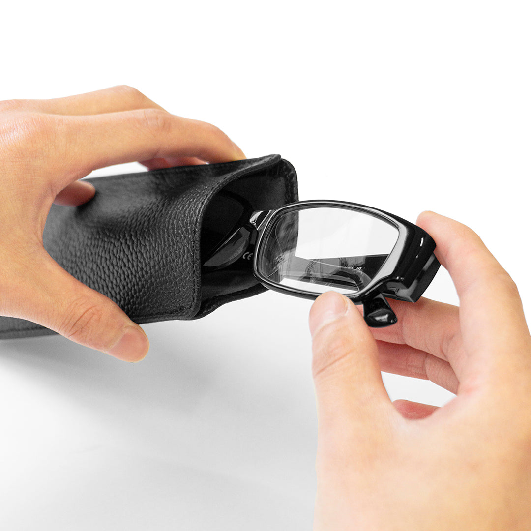 Leather Glasses Case Black