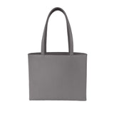 Leather Tote, Dark Grey