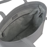 Leather Tote, Dark Grey