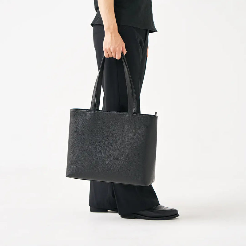 Waterproof Leather Tote, Black