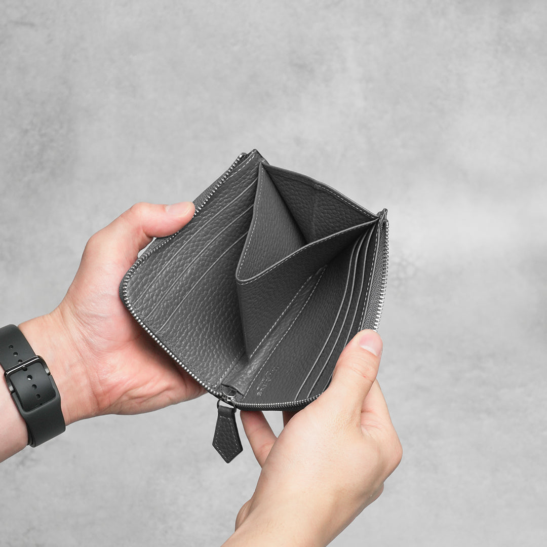 L-zip wallet dark gray