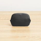 純收縮皮革碎片盒黑色（金色拉鍊）