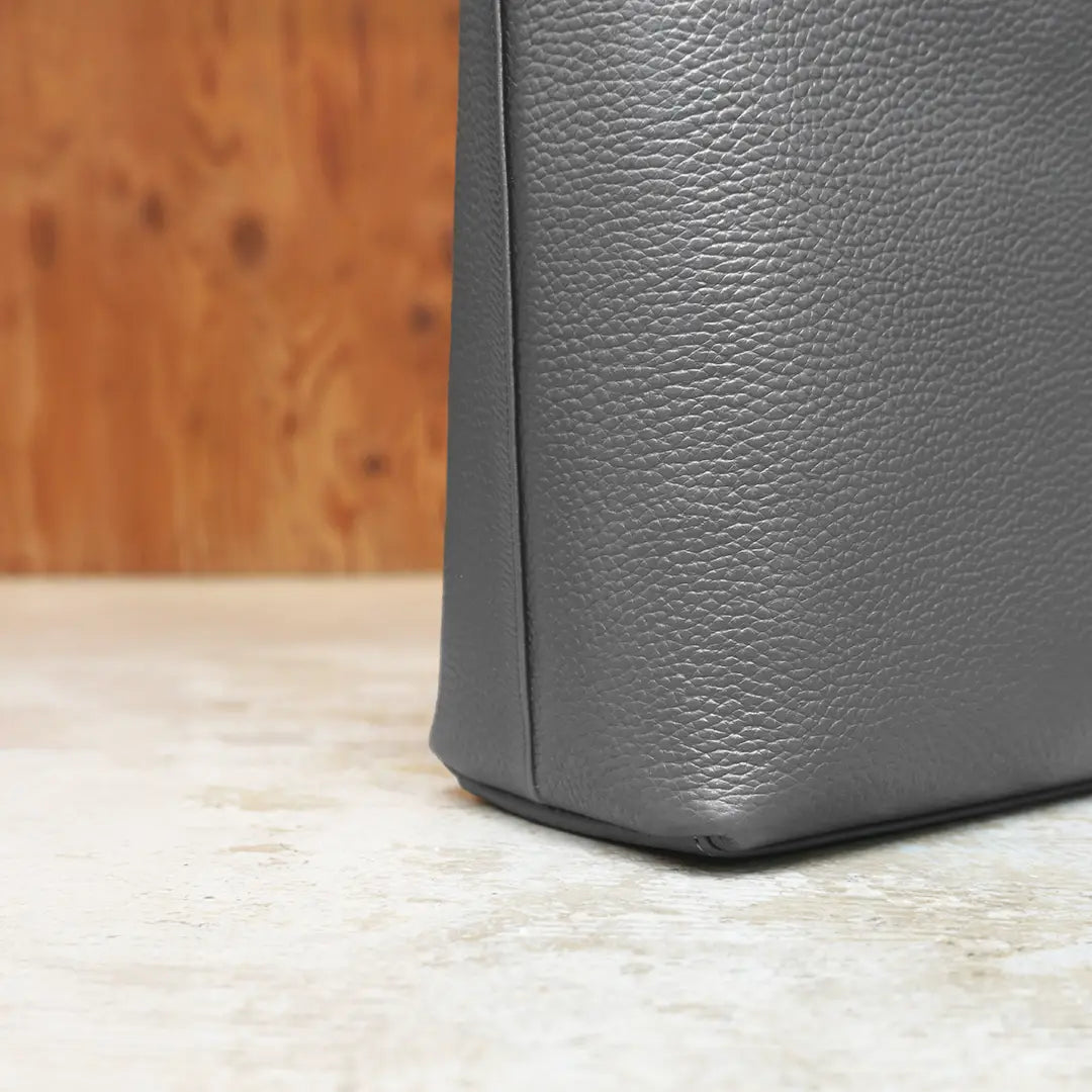 拉鍊迷你托特包，深灰色