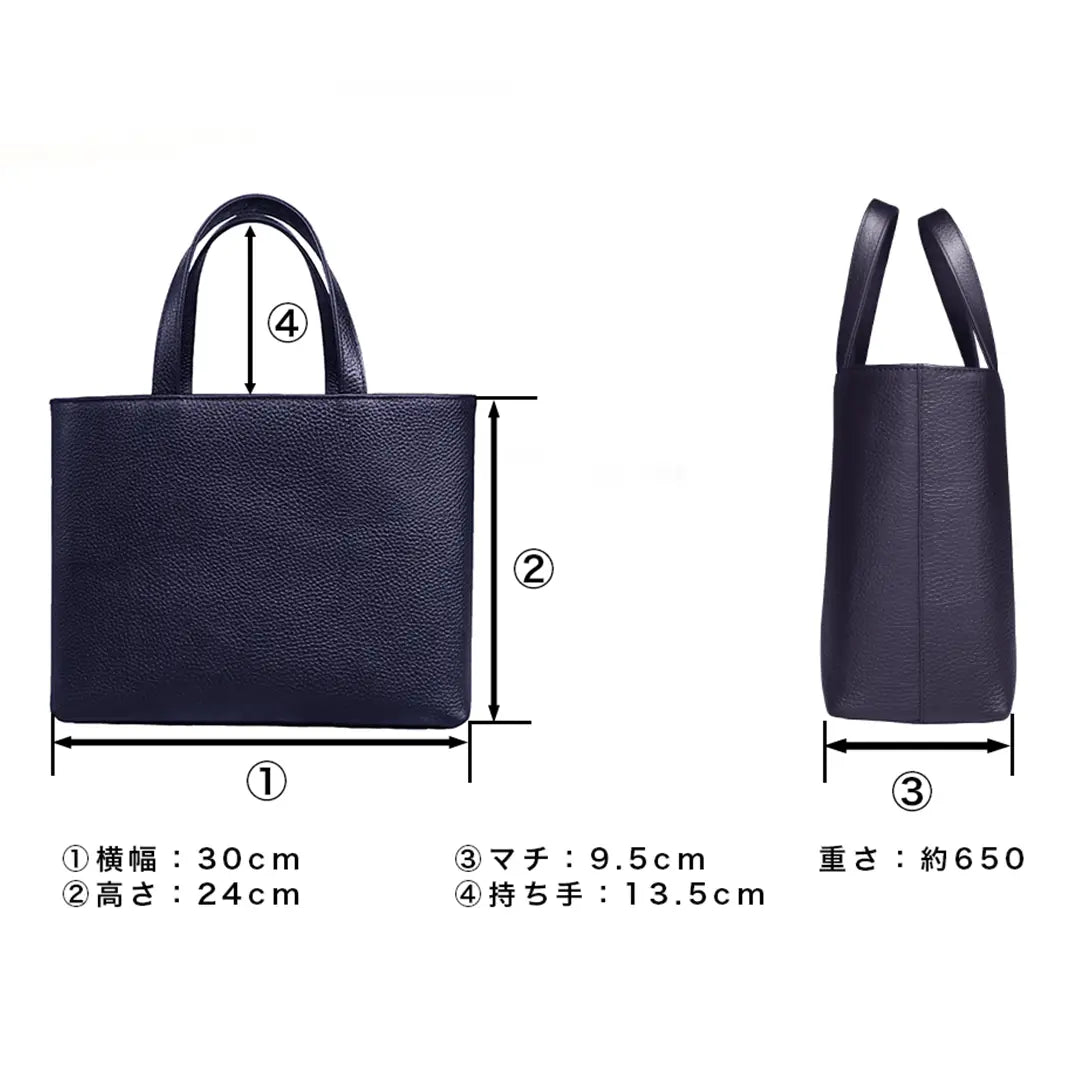 Navy Leather Mini Tote