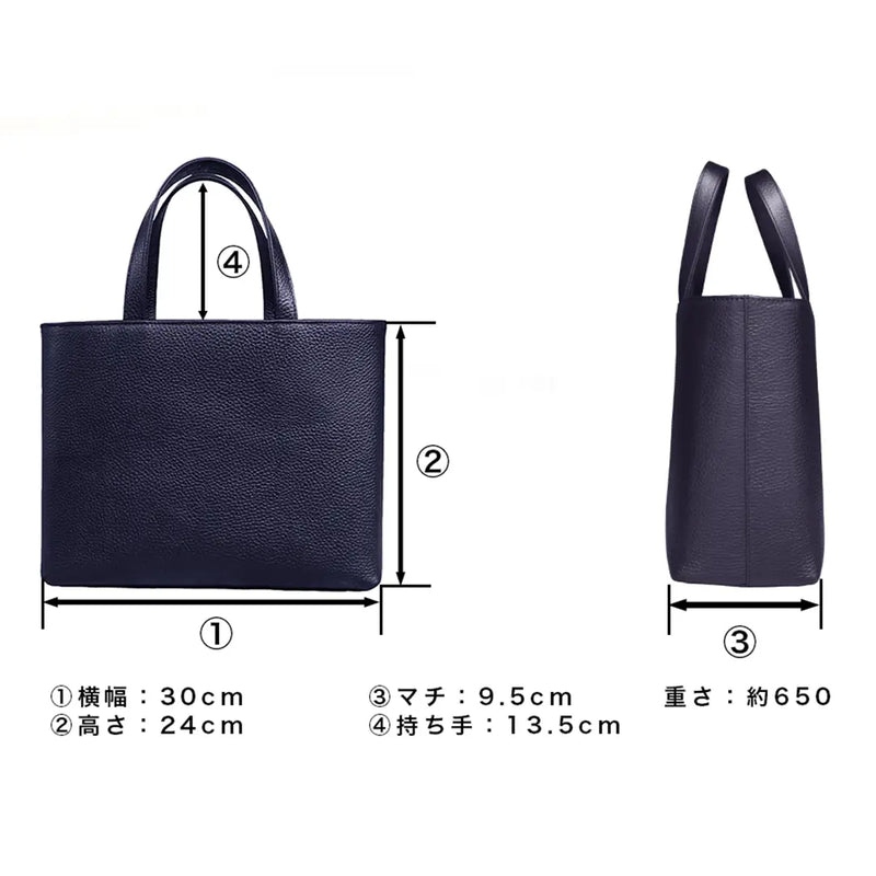 Hush Tag レザートートバッグ レザーミニトート ネイビー – HushTug