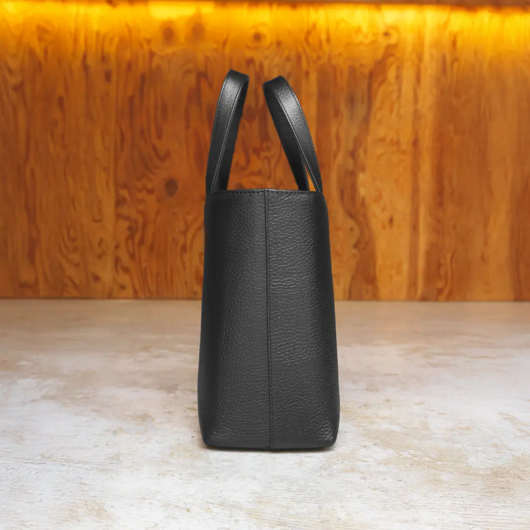 [New] Zip Mini Tote, Black