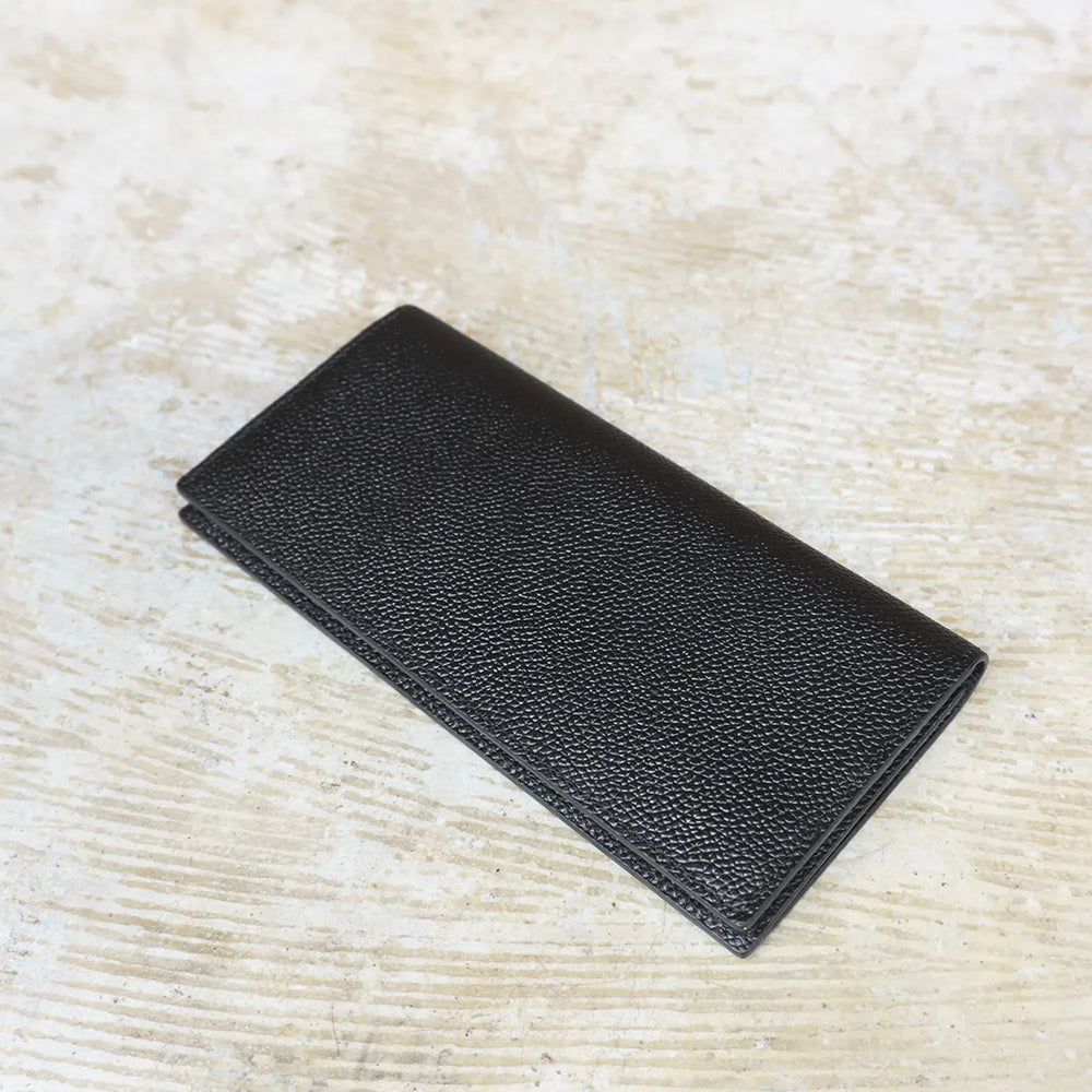 ピュアシュリンクレザー ロングウォレット ブラック – HushTug