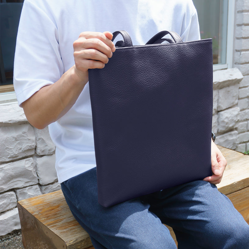 Hush Tug ハッシュタグ スマート トート レザー ネイビー Hush Tug ハッシュタグ スマート トート レザー ネイビー