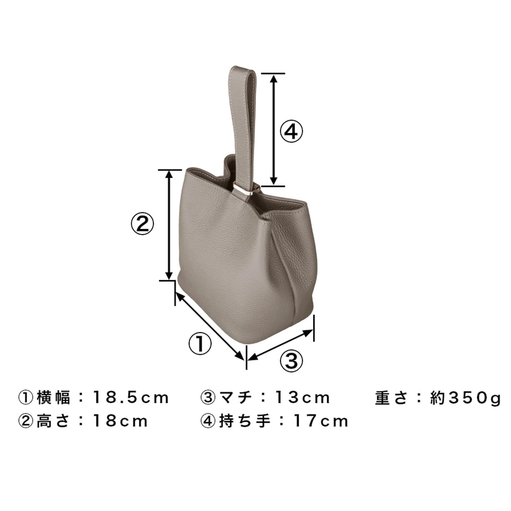 hushtug 巾着レザーバッグ　新品未使用 巾着レザーバッグ ブラック – HushTug